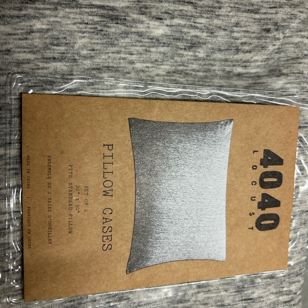 4040 Locust Gray Pillow Cases Set